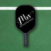 Gepersonaliseerde Mrs Pas getrouwd Typografie Pickleball Paddle