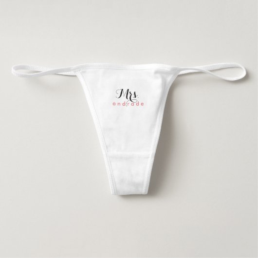 Gepersonaliseerde Mrs. Underwear slipje voor trouw (Voorkant)