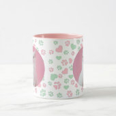 Gepersonaliseerde Mug Cat Paw Prints en Hartpatroo Mok (Midden)