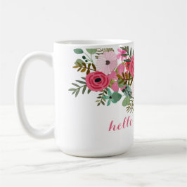 Gepersonaliseerde mug, moderne Hallo Koffiemok