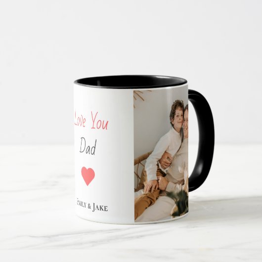 Gepersonaliseerde Mug Vaderdag cadeau met Kinder n Mok (Voorkant rechts)