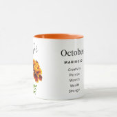 Gepersonaliseerde mug van de maand van de geboorte mok (Midden)