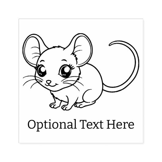 Gepersonaliseerde muis rubberstempel (Afrduk)
