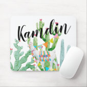 Gepersonaliseerde Muismat Boho Llama Bohemian Cact (Met muis)