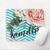 Gepersonaliseerde Muismat Geometrisch Roos Chevron (Met muis)