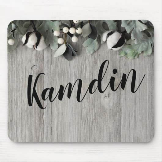 Gepersonaliseerde Muismat katoenen plant bessensch (Voorkant)