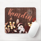 Gepersonaliseerde Muismat katoenen tak op donker h (Met muis)