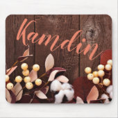 Gepersonaliseerde Muismat katoenen tak op donker h (Voorkant)