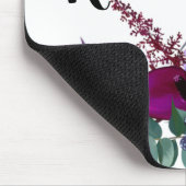 Gepersonaliseerde Muismat Lavendel Hibiscus op wit (Hoek)