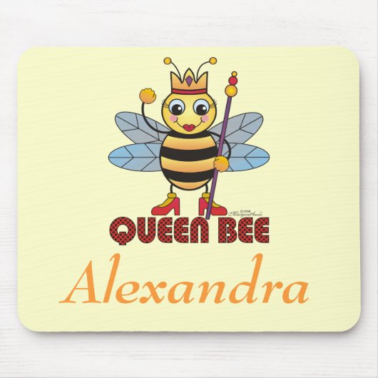 Gepersonaliseerde Muismat "Queen Bee" (Voorkant)