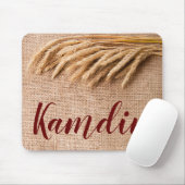 Gepersonaliseerde Muismat Tarwe op Burlap Sack Cou (Met muis)