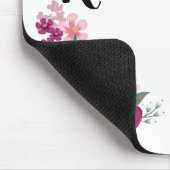 Gepersonaliseerde Muismat Tropische Bloem op Wit (Hoek)