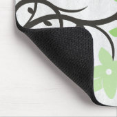 Gepersonaliseerde Muismat van Mint Green Lovevogel (Hoek)