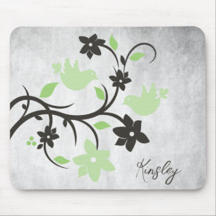Gepersonaliseerde Muismat van Mint Green Lovevogel