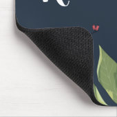 Gepersonaliseerde Muismat Witte Bloemen op Dar (Hoek)