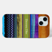 Gepersonaliseerde multi-color strepen Case-Mate iPhone case (Achterkant (horizontaal))