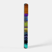 Gepersonaliseerde multi-color strepen iPhone 15 case (Rechterkant)