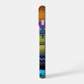 Gepersonaliseerde multi-color strepen iPhone 15 case (Linkerkant)