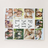 Gepersonaliseerde multi-fotocollage van de familie legpuzzel (Horizontaal)