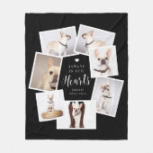 Gepersonaliseerde multi-fotocollage voor Pet Memor Fleece Deken (Voorkant)