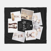 Gepersonaliseerde multi-fotocollage voor Pet Memor Fleece Deken (Voorkant (Horizontaal))