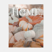 Gepersonaliseerde multi-gekleurde pompoen patch fleece deken (Voorkant)