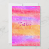 Gepersonaliseerde Multi Kleur Aquarel Uitnodiging (Voorkant)