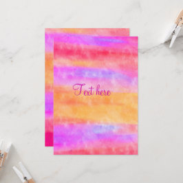 Gepersonaliseerde Multi Kleur Aquarel Uitnodiging