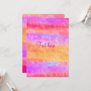 Gepersonaliseerde Multi Kleur Aquarel Uitnodiging