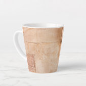 Gepersonaliseerde Multicolor Faux Bricks Latte Mok (Linkerhoek)