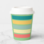 Gepersonaliseerde Multicolor Laten we Beachy halen Papieren Bekers (Achterkant)