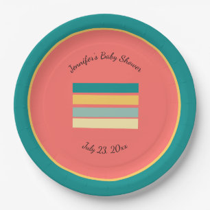 Gepersonaliseerde Multicolor Laten we Beachy halen Papieren Bordje