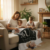 Gepersonaliseerde Mum Cadeaus Zwart-wit 4 Foto Fleece Deken