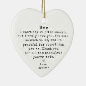 Gepersonaliseerde Mum Gift  Minimal Christmas Keramisch Ornament (Rechts)