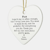 Gepersonaliseerde Mum Gift  Minimal Christmas Keramisch Ornament (Links)