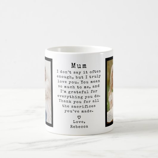 Gepersonaliseerde Mum Gift  Minimal Christmas Koffiemok (Center)