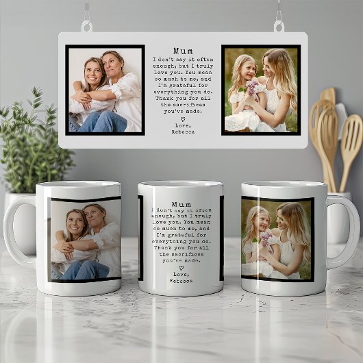 Gepersonaliseerde Mum Gift  Minimal Christmas Koffiemok