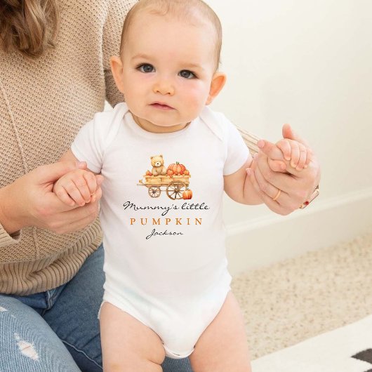 Gepersonaliseerde Mummy's Little Pumpkin Halloween Romper