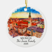 Gepersonaliseerde München Ornament, Duitsland Keramisch Ornament (Voorkant)