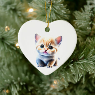 Gepersonaliseerde Munchkin Kitten Keramisch Ornament