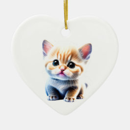 Gepersonaliseerde Munchkin Kitten Keramisch Ornament