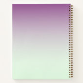 Gepersonaliseerde Munt en Paarse Schets Notitieboe Notitieboek (Achterkant)