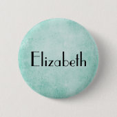 Gepersonaliseerde Munt Groene  papiertextuur Ronde Button 5,7 Cm (Voorkant)