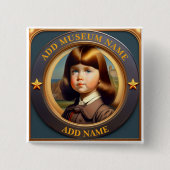 Gepersonaliseerde museumgids & docent Button (Voorkant)