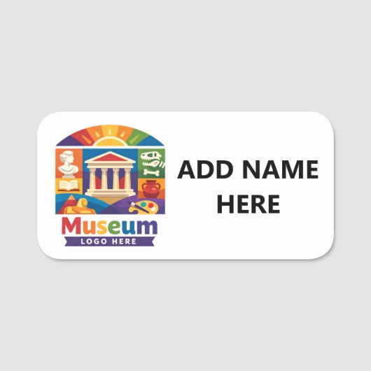 Gepersonaliseerde museumnaamlabels naamplaatje (Voorkant)