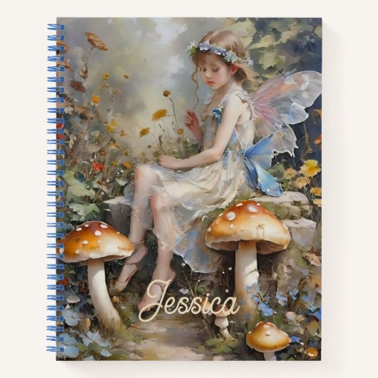 Gepersonaliseerde Mushroom Fairy journal notitiebo Notitieboek (Voorkant)