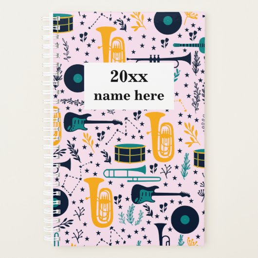 Gepersonaliseerde Music Teacher Planner (Voorkant)