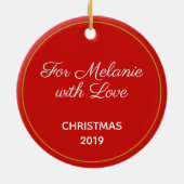 Gepersonaliseerde Musical Alto Singer Keramisch Ornament (Achterkant)