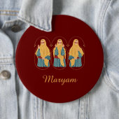 Gepersonaliseerde Muslimah illustratie Button (In situ)
