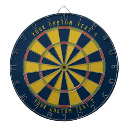 Gepersonaliseerde Mustard Green Red & Blue Dartbord